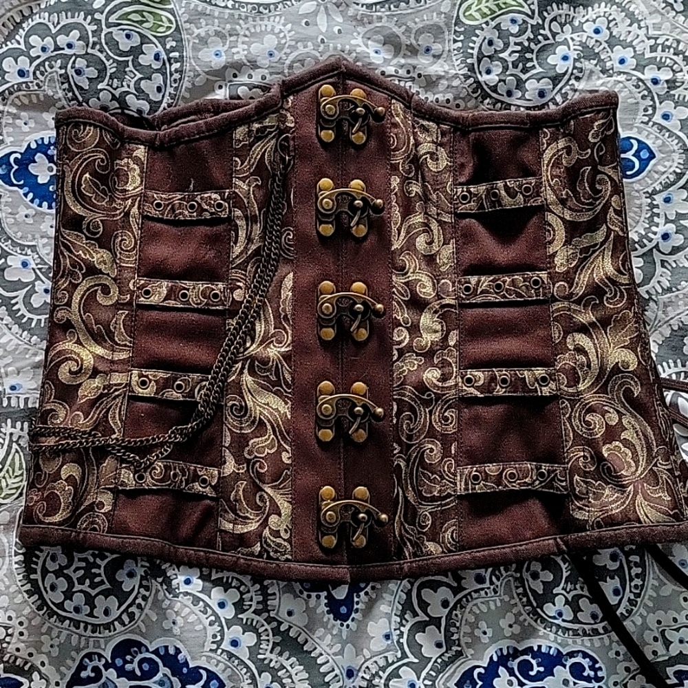 Steel Boned Corset Story Underbust Corset Steampunk, Cosplay, Renfest